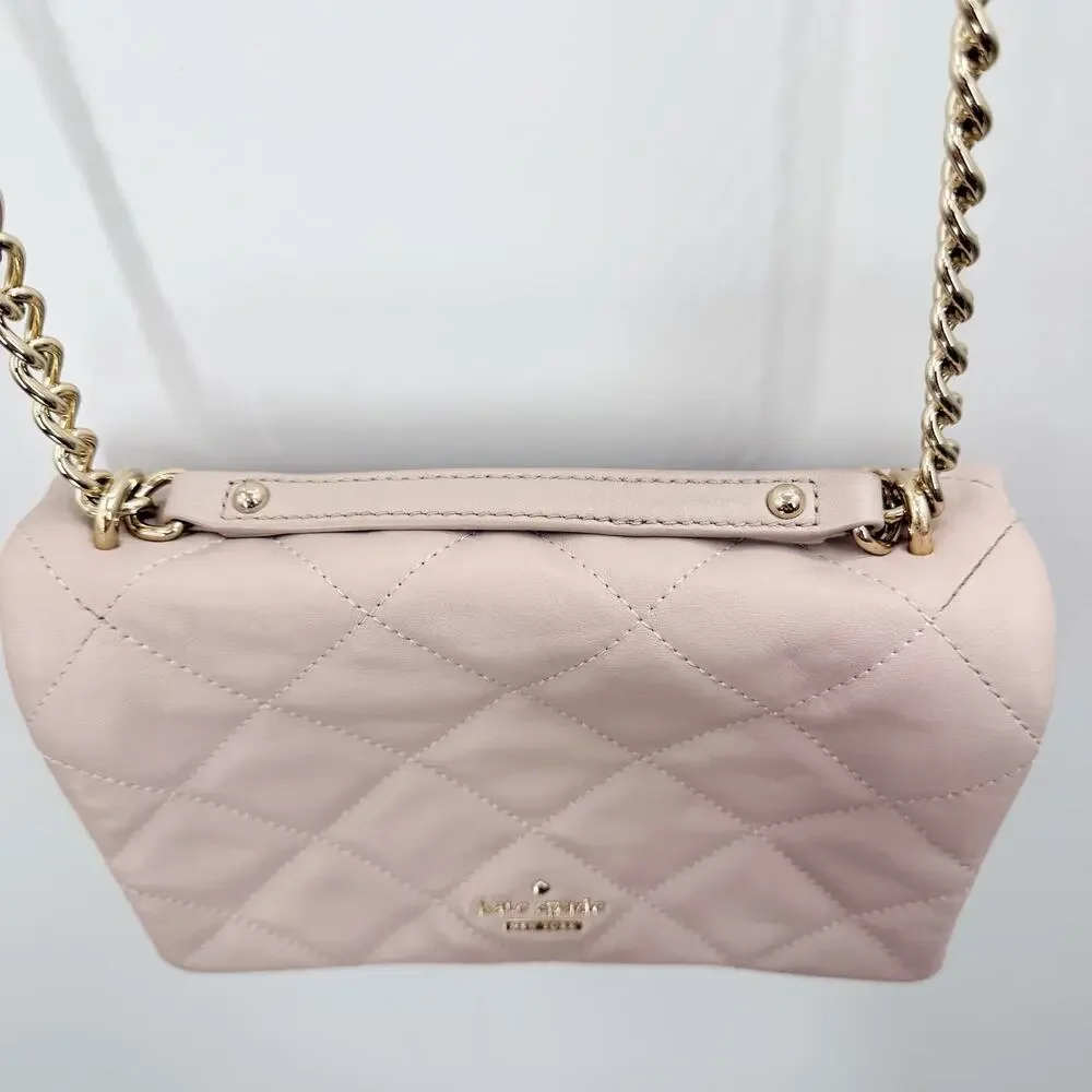Kate Spade Mousse Frosting Quilted Leather Emerson Place Vivenna Shoulder Bag